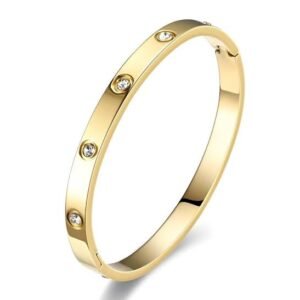 Classic Oval Cartier Bracelet -18 Karat Gold Plated